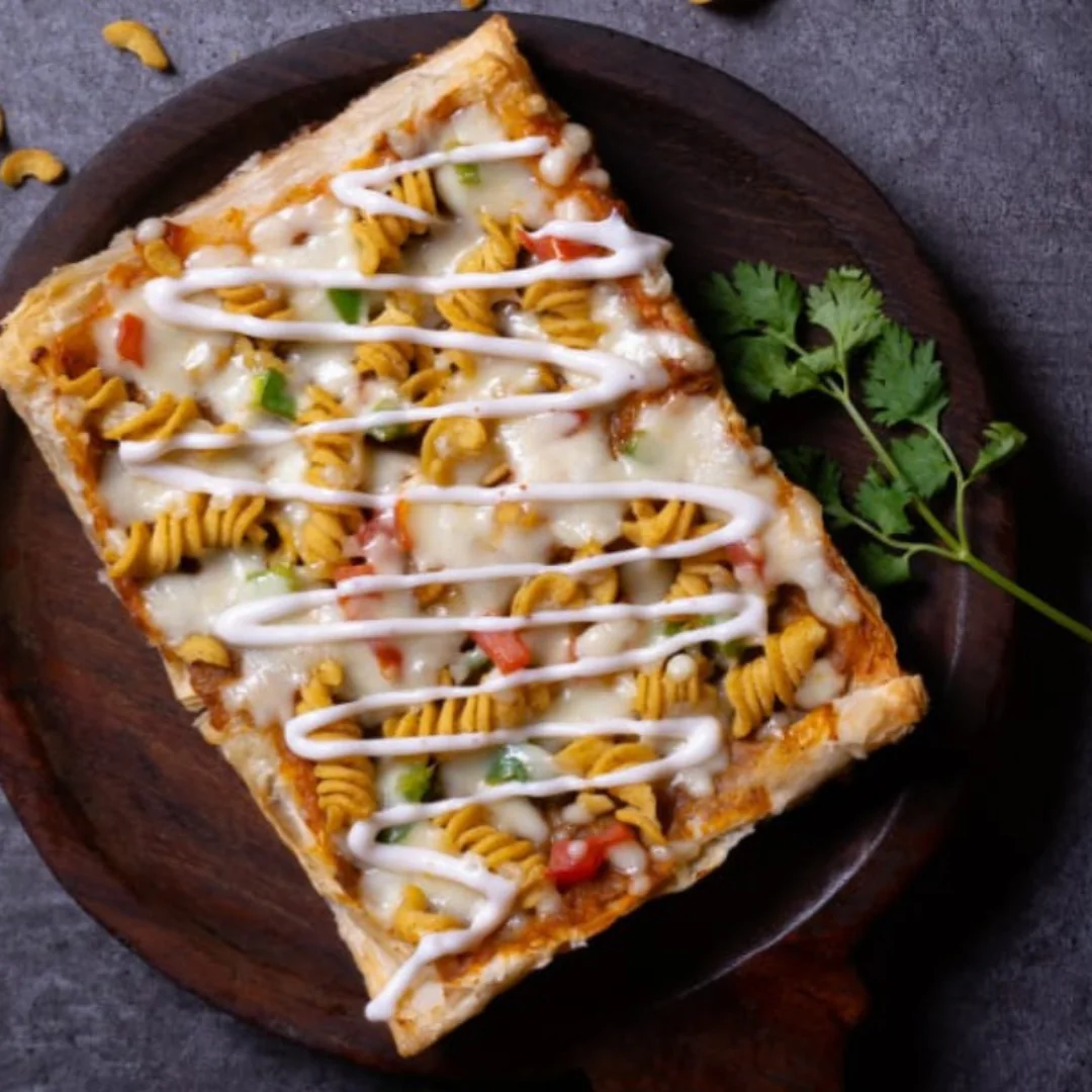 Dharmnandan crunchy cheese-topped puff